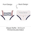 Big Dot of Happiness Batter Up - Baseball - Diaper Shaped Raffle Ticket Inserts - Baby Shower Activities - Diaper Raffle Game - Set of 24 - 2 of 4