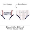 Big Dot of Happiness Batter Up - Baseball - Diaper Shaped Raffle Ticket Inserts - Baby Shower Activities - Diaper Raffle Game - Set of 24 - image 2 of 4