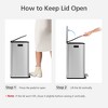 2x8 Gallons Dual Compartment Trash Can, Stainless Steel Garbage Can, 2 Inner Buckets, Soft Close Lid, Foot Pedal Garbage Bin, for Bathroom - 2 of 4