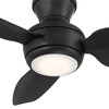 Casa Vieja 36" Whirl Modern Industrial Indoor Outdoor Ceiling Fan 3 Blade LED Light Remote Control Matte Black Finish Bedroom Patio Living Room Hugger - 3 of 4