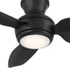 Casa Vieja 36" Whirl Modern Industrial Indoor Outdoor Ceiling Fan 3 Blade LED Light Remote Control Matte Black Finish Bedroom Patio Living Room Hugger - image 3 of 4