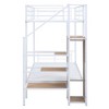 NicBex Twin Over Twin Bunk Bed with Guardrail,Twin Loft Bed with Lateral Storage Ladder and Wardrobe,Modern Bunk Beds,Bunk Beds for Bedroom - 4 of 4