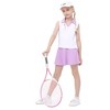 Kids Girls Tennis Golf Dress Outfit Sleeveless Dress with Pockets Athletic Skorts and Polo Tank Top Sets - 2 of 4