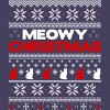 Women's Design By Humans Meowy Christmas Funny Xmas Gift Shirt By thebluebabi Racerback Tank Top - image 2 of 3