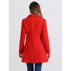 INSPIRE CHIC Women's Single Breasted Long Peter Pan Collar Vintage Winter Overcoat - 4 of 4