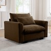 Single Recliner Sofa,Corduroy Deep Seat Single Sofa With Waist Pillow,Deep Seat Couch,Recliner Sofa For Living Room,Apartment-Cuddlewood - 3 of 4