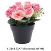 Unique Bargains Artificial Plants Rose Plastic 3.74"x3.74"x7.48" 1 Pc - 3 of 4