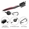Unique Bargains Golf Tools with Cleaning Nail 2ft Retractable Lanyard Double Head Golf Club Brush - 3 of 4