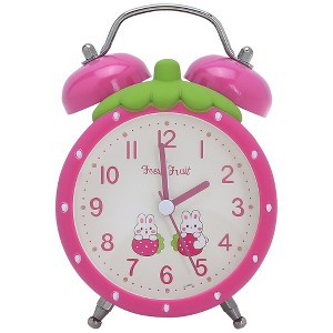 REGALWOVEN Strawberry Plastic Analog Battery Powered Alarm Clock3.5"L x 2.4"W x 4.7"H 1 Pc - 1 of 4