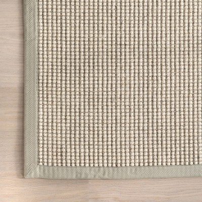 Handmade Gray Geometric Wool Rectangular Area Rug, 9' x 12'