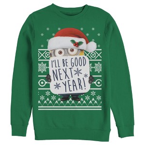 Men's Despicable Me Christmas Good Minion Sweatshirt - 1 of 3
