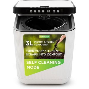 NutriChef 3L Automatic Food Cycler Compost Bin - Countertop Garbage Bin with Odorless Filtration - 1 of 4
