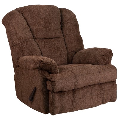 Emma and Oliver Contemporary Hillel Chocolate Chenille Rocker Recliner