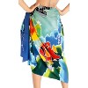 LA LEELA Women's Beachwear Summer Bikini Wraps Beach Wrap Sarong Coverups Skirt Swimsuit Swim Cover Ups for Swimwear Women One Size Green,Fish - 4 of 4
