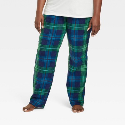 Women's Holiday Tartan Plaid Fleece Matching Family Pajama Pants - Wondershop™ Blue