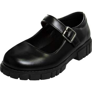 French Toast Girls Round Toe Ankle Strap Maryjane School Shoes - Mary Jane Platform Oxford Dress Shoe Pumps - Black/Navy/Brown (Little Kid/Big Kid)