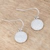 Slickblue Contemporary CZ Disk Earrings – .6 Ct Clear Cubic Zirconia, Gold/Silver, Fashion Earrings for Women - 2 of 3