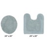 Edge Bath Rug 100% Premium Cotton Ultra-soft Water Absorbent Tufted Solid Reversible 2 Piece Bathroom Rug Set For Machine Washable Bathmat - 2 of 4