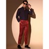 INSPIRE CHIC Men's 70s Disco Straight Leg Party Metallic Glitter Pants - 4 of 4