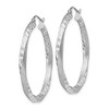 Black Bow Jewelry 3mm, Sterling Silver, Twisted Round Hoop Earrings, 35mm in Diameter - 2 of 4