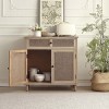 Art Leon Rattan Buffet Sideboards with Solid Wood Legs, Kitchen Cabinet, Antique - 4 of 4