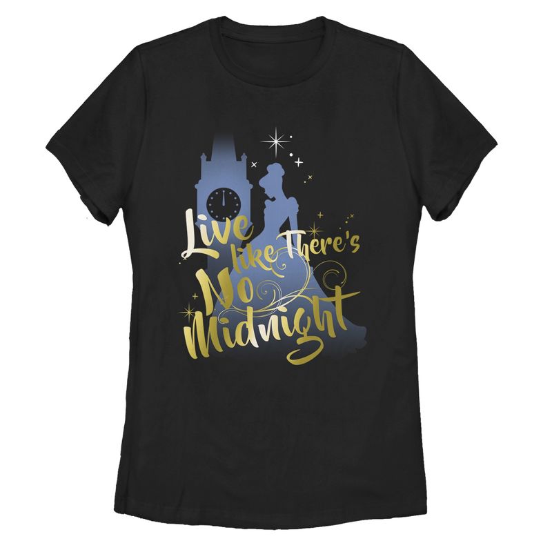 Women's Cinderella Live Like No Midnight T-Shirt, 1 of 4