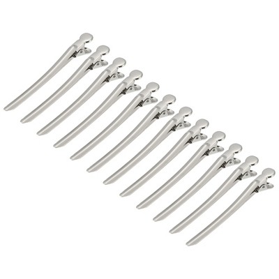 Suuchh 24 Packs Duck Bill Clips Salon Use Metal Hair Clips for Men Women Barbershop Use Hair Clips Hair Hair Clip Holder (Silver, One Size), Men's