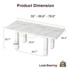 Extendable Dining Table for 6-10 Person, 55'' to 80'' Wood Kitchen Table - 2 of 4