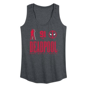 Women's - Marvel - Deadpool Jersey Graphic Racerback Tank - 1 of 4