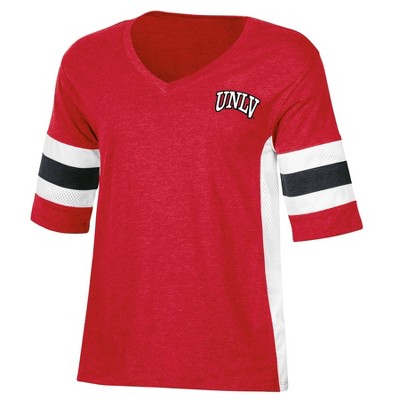 NCAA UNLV Rebels Women's V-Neck Mesh Side T-Shirt