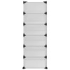 vidaXL Shoe Rack Transparent PP (Polypropylene), Steel - 37.2" x 14.4" x 41.7" - Transparent - 4 of 4