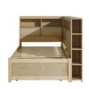 NicBex Wood Twin Size Daybed with Storage Shelves,USB Ports and Trundle for Bedroom,Living Room,Apartment - 4 of 4