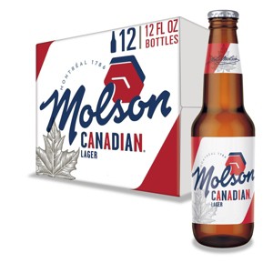 Molson Canadian Lager Beer - 12pk/12 fl oz Bottles - 1 of 4