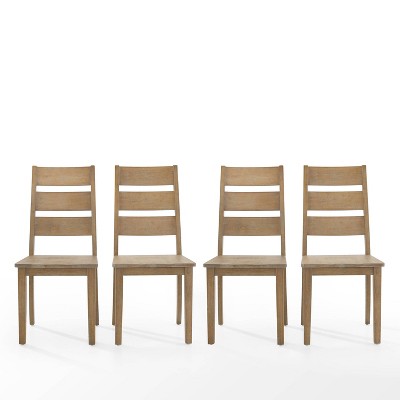 Joanna Rustic Brown Wood Ladderback Side Chair Set