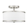 Livex Lighting Park Ridge 2 - Light Semi-Flush Mount in  Brushed Nickel - 3 of 4