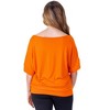 24seven Comfort Apparel Loose Fit Dolman Top with Wide Sleeves - 3 of 3