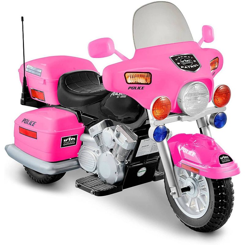Kid Motorz 12V Police Motorcycle Powered Ride-On - Pink, 1 of 6