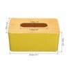 Unique Bargains Decorative Wood Napkin Dispenser Holder Rectangle Tissue Box Cover - 2 of 4