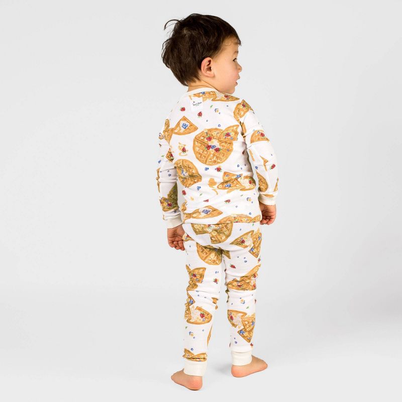 Burt&#39;s Bees Baby&#174; Baby 2pc Snug Fit Waffles Pajama Set - Tan/White, 5 of 8