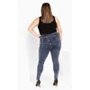 Women's Plus Size Asha Slit Corset Jean - dove grey | CITY CHIC - 3 of 4