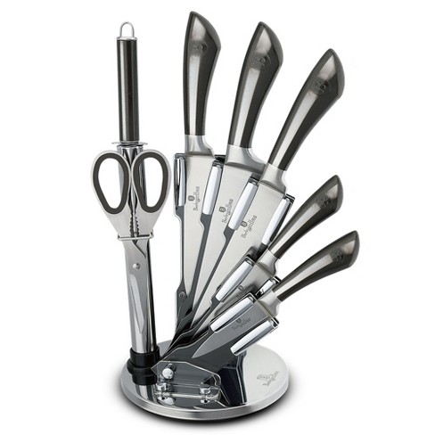 Berlinger Haus 8-Piece Knife Set w/ Acrylic Stand Carbon Collection