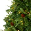 Nearly Natural 7-ft Wellington Spruce Natural Look Artificial Christmas Tree with 400 Clear LED Lights and Pine Cones - 3 of 4