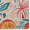 Linon 5'x7' Pomelo Washable Outdoor Rug Ivory/Orange: Machine Made, UV & Mildew Resistant, Pet Friendly - 3 of 4