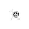 Black Bow Jewelry Claddagh Clover Bead Charm in Antiqued Sterling Silver - 3 of 4