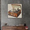 Notoriart Vintage Record Player Bar Cart Art For Men Framed - 2 of 4