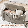 Storage Chest Toy Chest for Boys, Girls, Kids Wooden Toy Box with Lids and Safety Hinge, Entryway Storage Bench Chest, Storage Trunk - 4 of 4