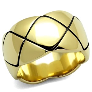 Slickblue Women's Stainless Steel Ring, Minimalist Band, Single-Tone Jewelry, Gold Finish, Sizes 5-10 - 1 of 4