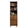 GDFStudio Brixton 70"H Mid-Century Narrow Bookcase with File Drawers - 2 of 4