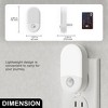 DORESshop 2-Pack 0.6W Plug-in Motion Sensor Night Lights, Half-Glow Horizontal Design, Amber 2000K, Adjustable 50%-100%, US Plug - 3 of 4