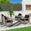 UPTIOT 6-Piece Wicker Outdoor Patio Conversation Set - 3 of 4